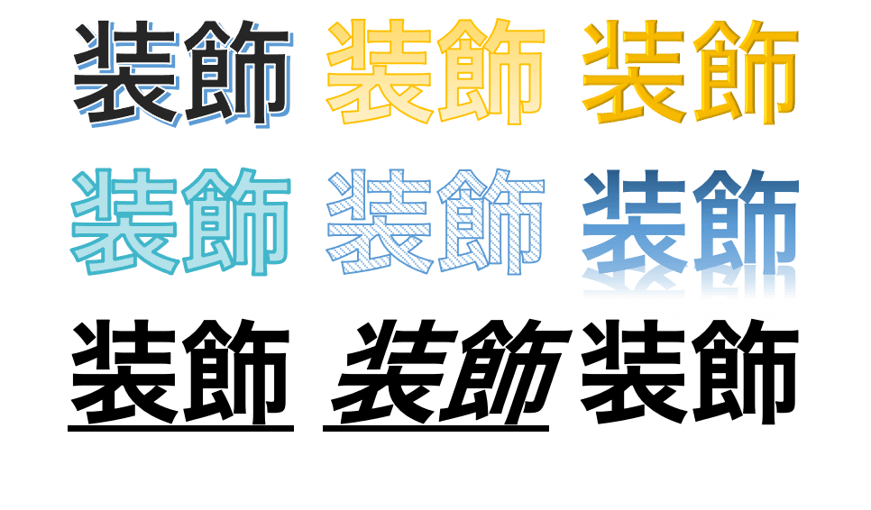 文字装飾を避ける例